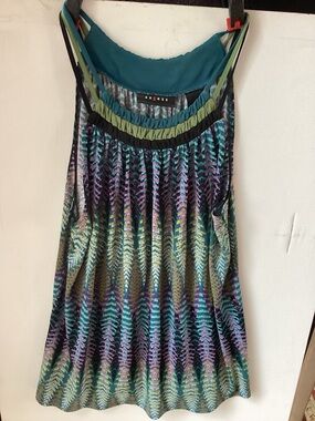Axcess Teal & Multicolor Printed Sundress Top